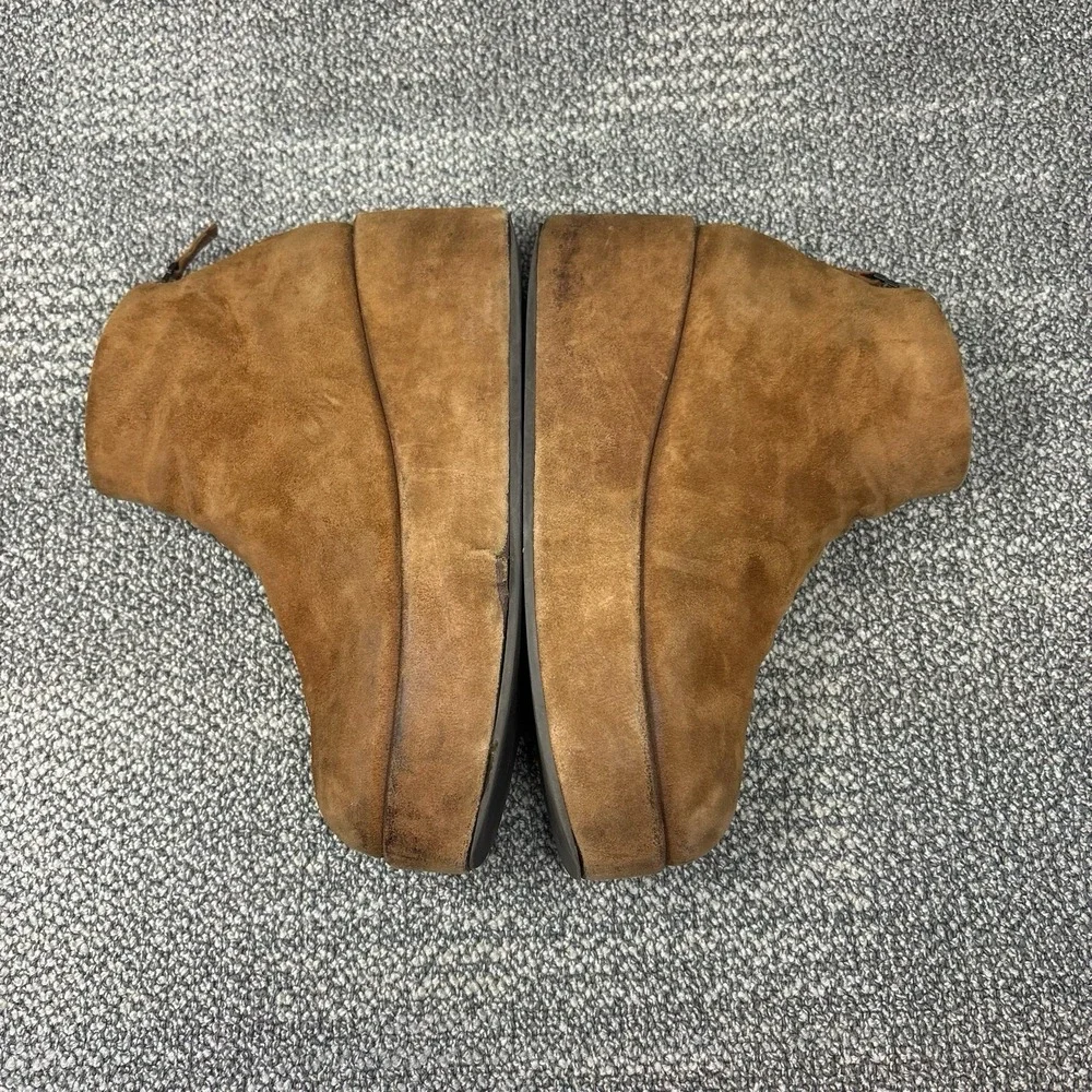 Marsell Brown Suede Platform Wedge Ankle Boots Back Zip Luxury Made Italy